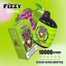 FIZZY Зеленое яблоко виноград 10000 затяжек
